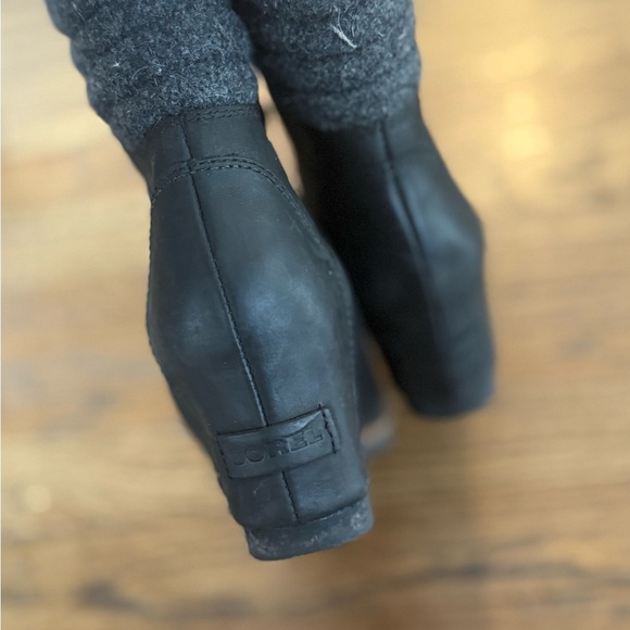 Sorel Conquest Wedge Waterproof black Boot 8.5 EUC - Picture 6 of 9